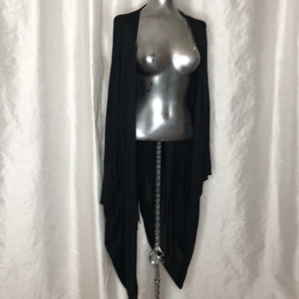 Black Ashley Stewart long cardigan sweater 18/20